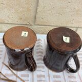 Set of 2 pitchers with enamelled sandstone spout, 50s