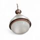 Large aluminium industrial hanging lamp 1970s height 55 cm