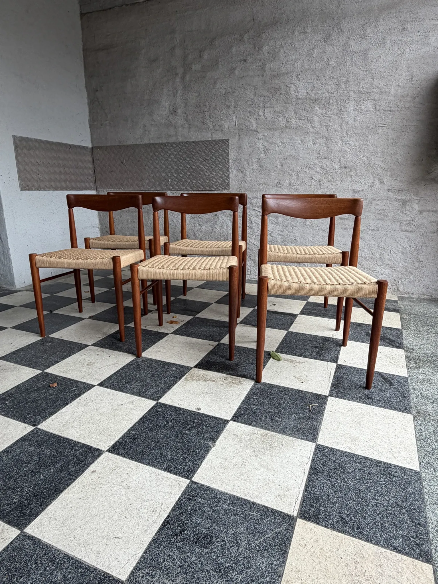 Set of 6 HW Klein chairs for Bramin