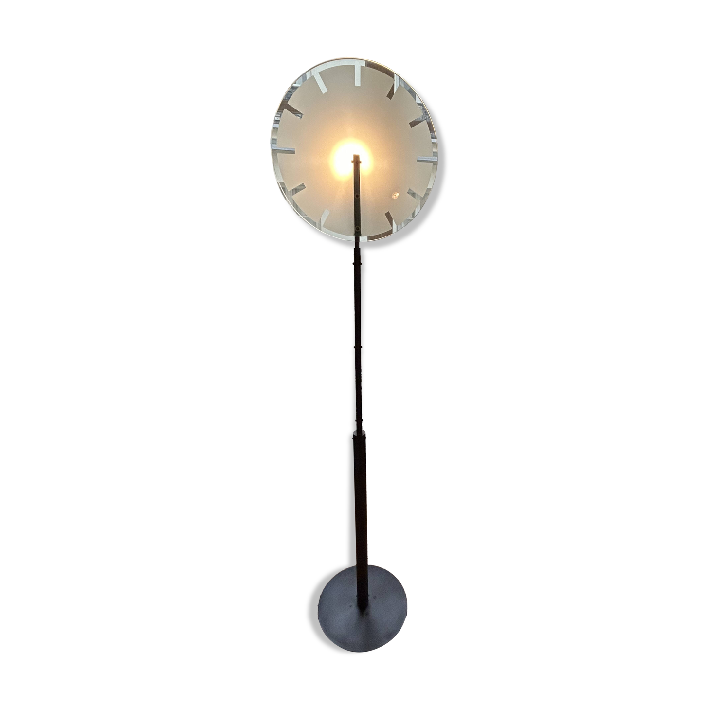 Rare designer dial lamp in cast steel