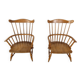 20th century English Windsor armchairs, set of 2