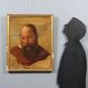 Ancient painting signed Filippo Marsigli, oil on paper, circa 1840.