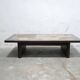 Vintage wood and ceramic coffee table