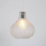 Lampe suspendue en verre dépoli des années 1960 d’Autriche