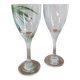 Two crystal wine glasses