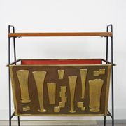 Sofa tip in teak, copper and metal 50s