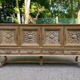 Spanish Renaissance patinated solid wood sideboard