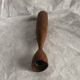 Vintage oiled teak wood candle holder, Scandinavian design