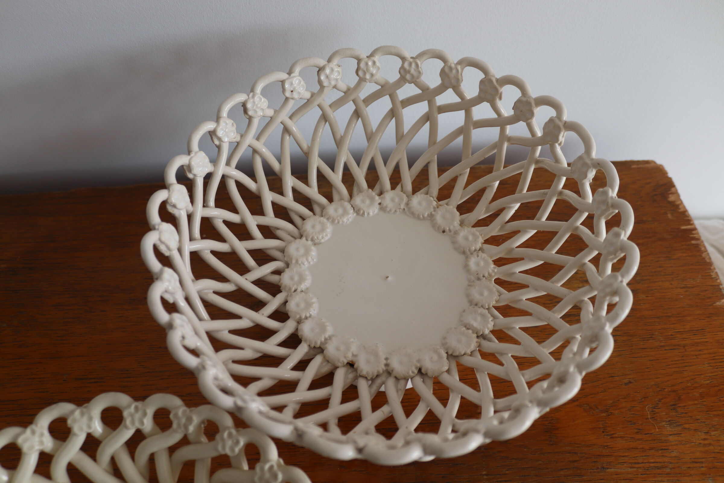 Braided ceramic basket, handmade Pichon Uzès