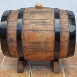 Barrel in oak surrounded by ancient metal, 38 cm