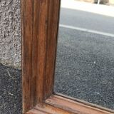 Rectangular mirror in old wood