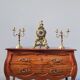 Curved Louis XV style commode in mahogany.