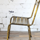 Yellow metal bistro chair