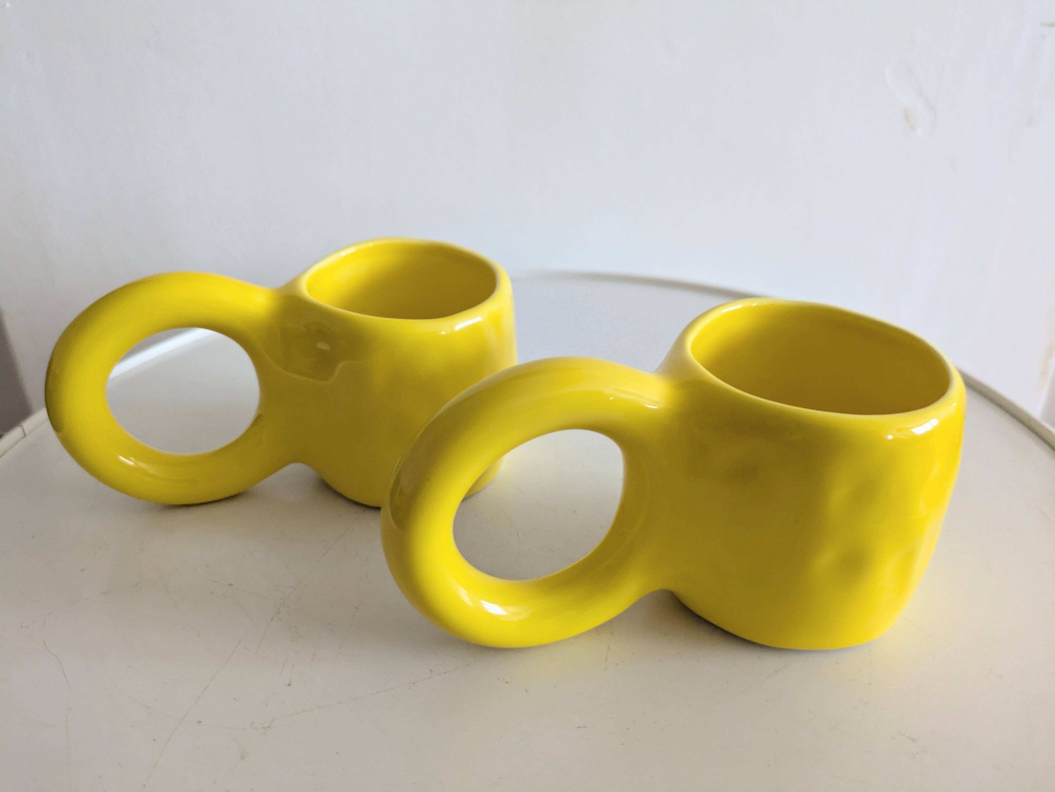 Pair of Donut cups by Petite Friture designed by Pia Chevalier