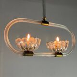 Venetian Murano glass chandelier with two light points circa 1950
