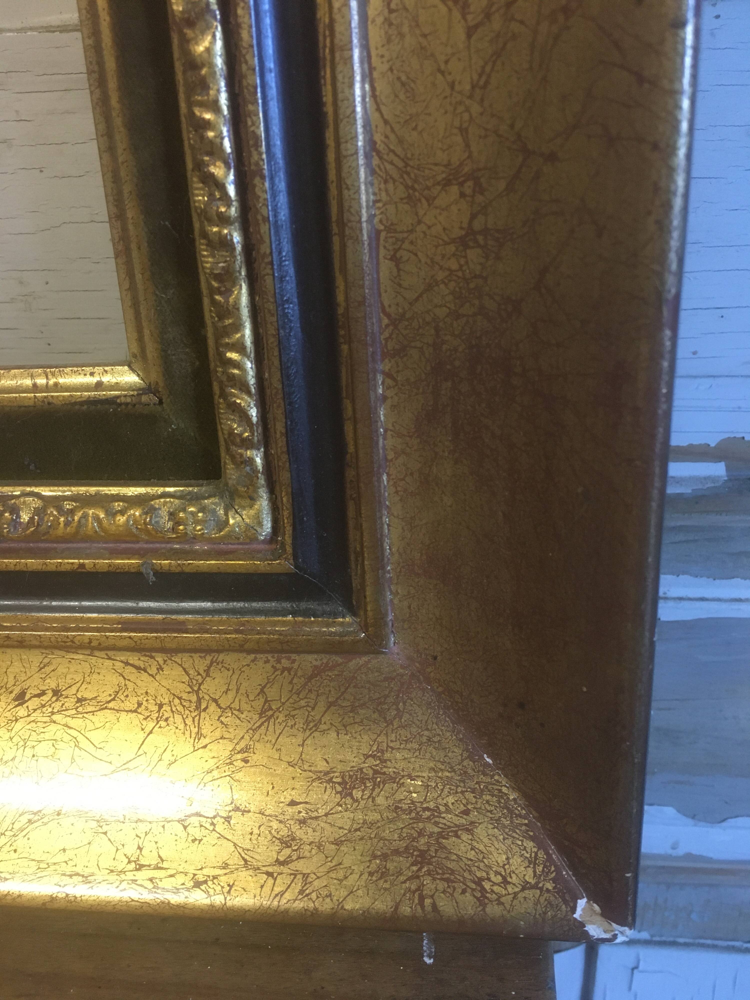 Golden frame in wood and stucco 110x78