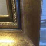 Golden frame in wood and stucco 110x78