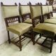 Set of eight Flemish chairs in solid walnut, 20th century
