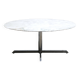 Vintage oval marble table produced by Roche Bobois