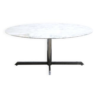 Table ovale vintage en marbre éditée par Roche Bobois