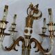 Lustre en Bronze ancien Louis XVI suspension carquois acanthes