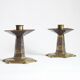 Art deco altar candle sticks in brass, 1920s