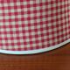 Pair of red gingham lampshades from the 60s