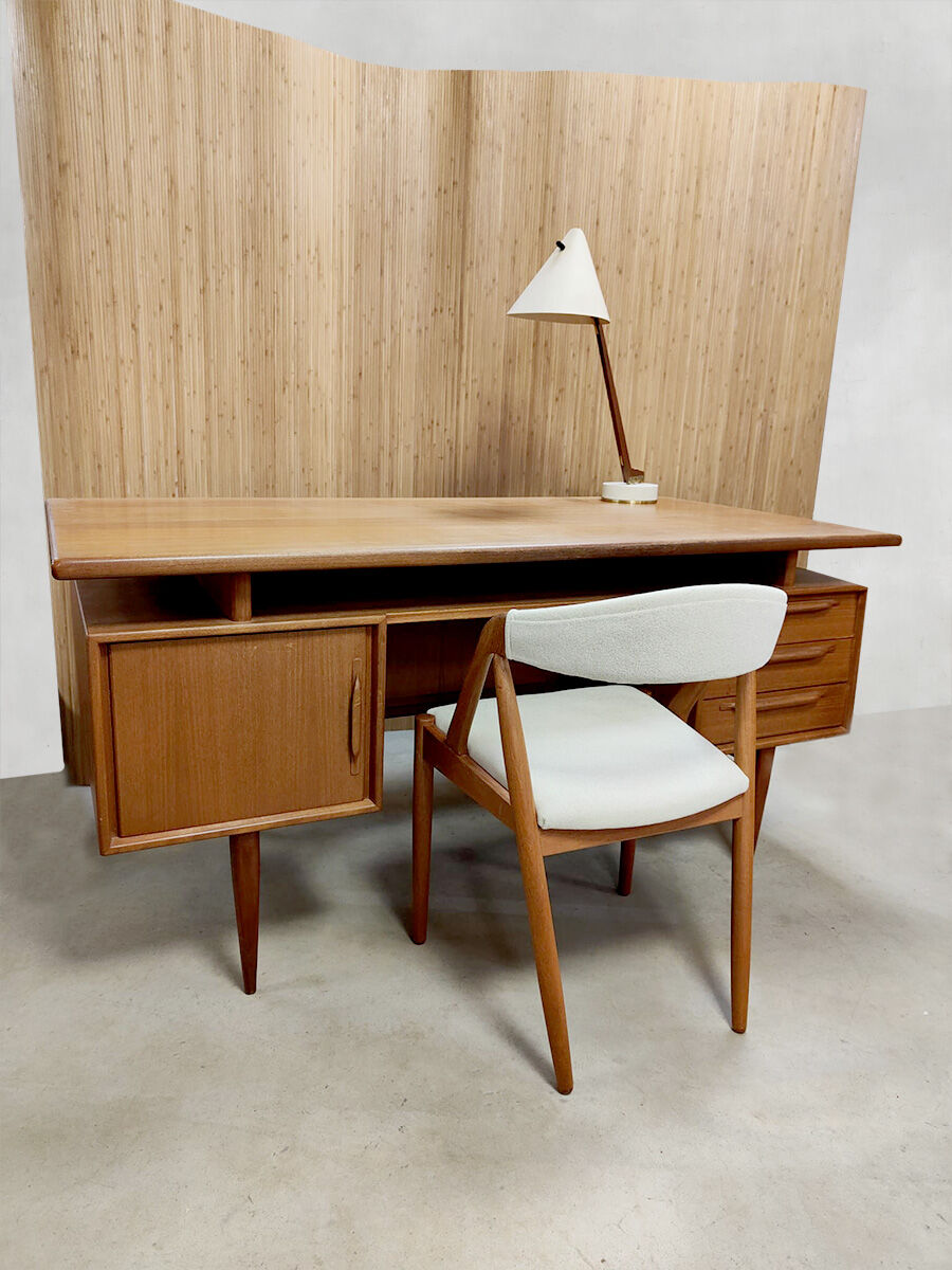 Vintage teak desk Möbel H. Riestenpatt 1960