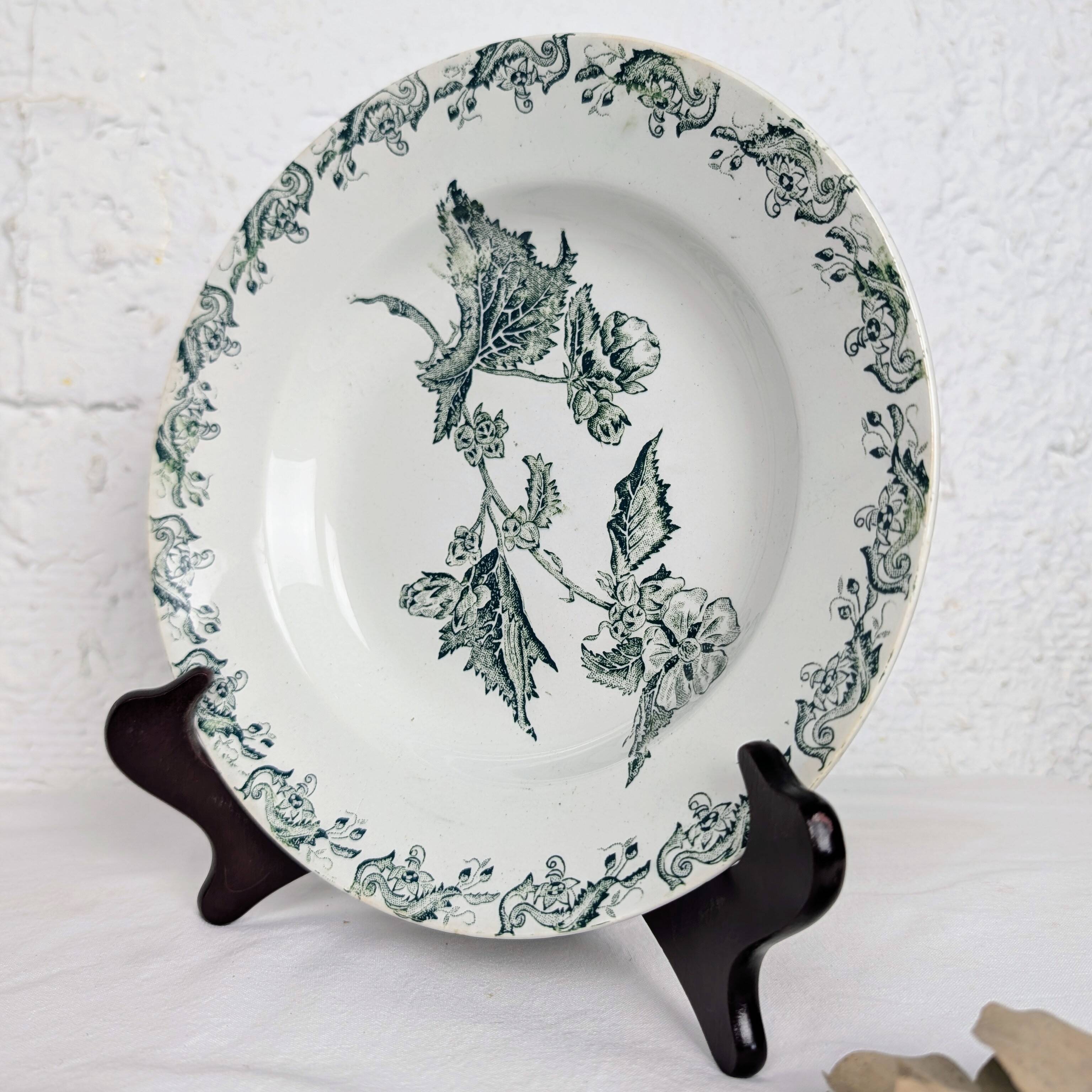 6 assiettes creuses Richelieu - Saint-Amand
