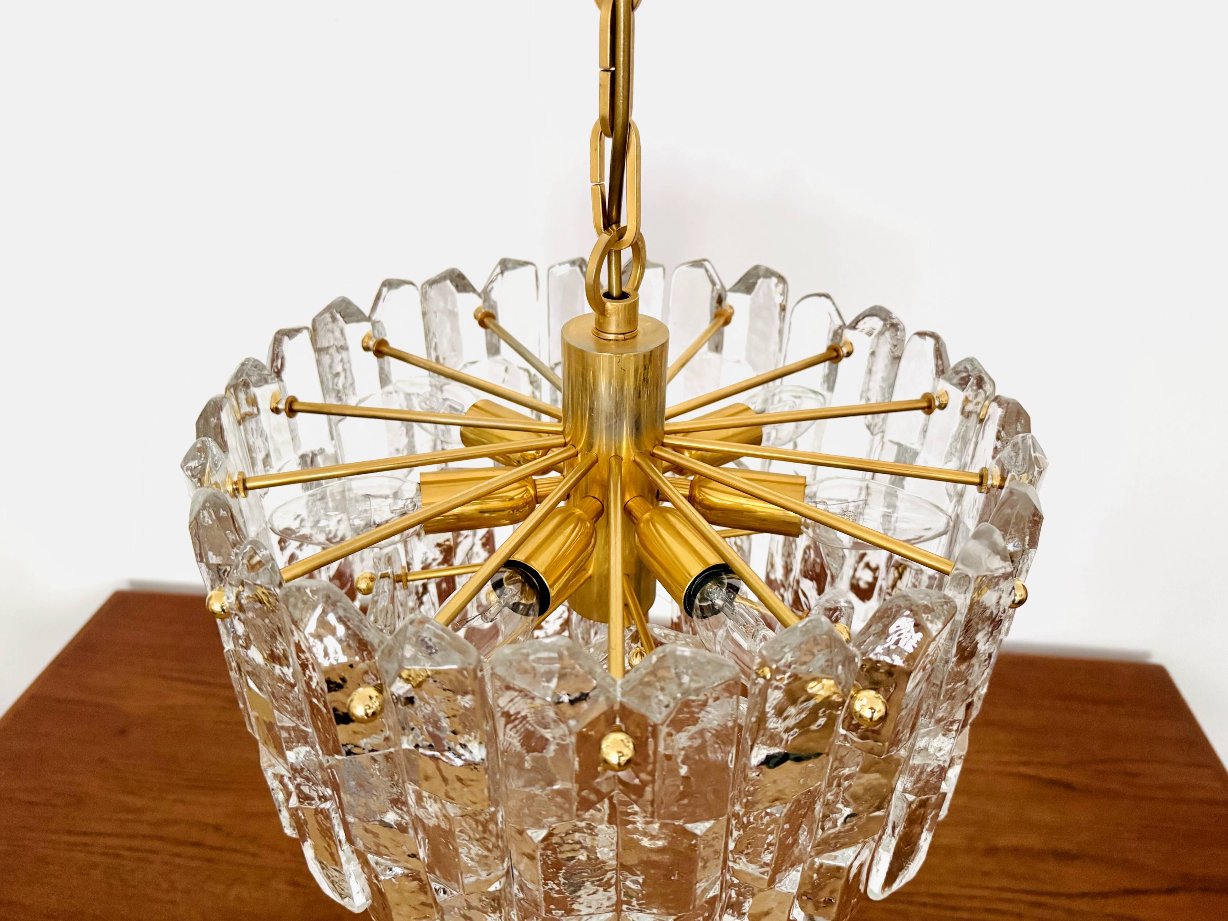 Palazzo Ice Glass Chandelier by J.T. Kalmar