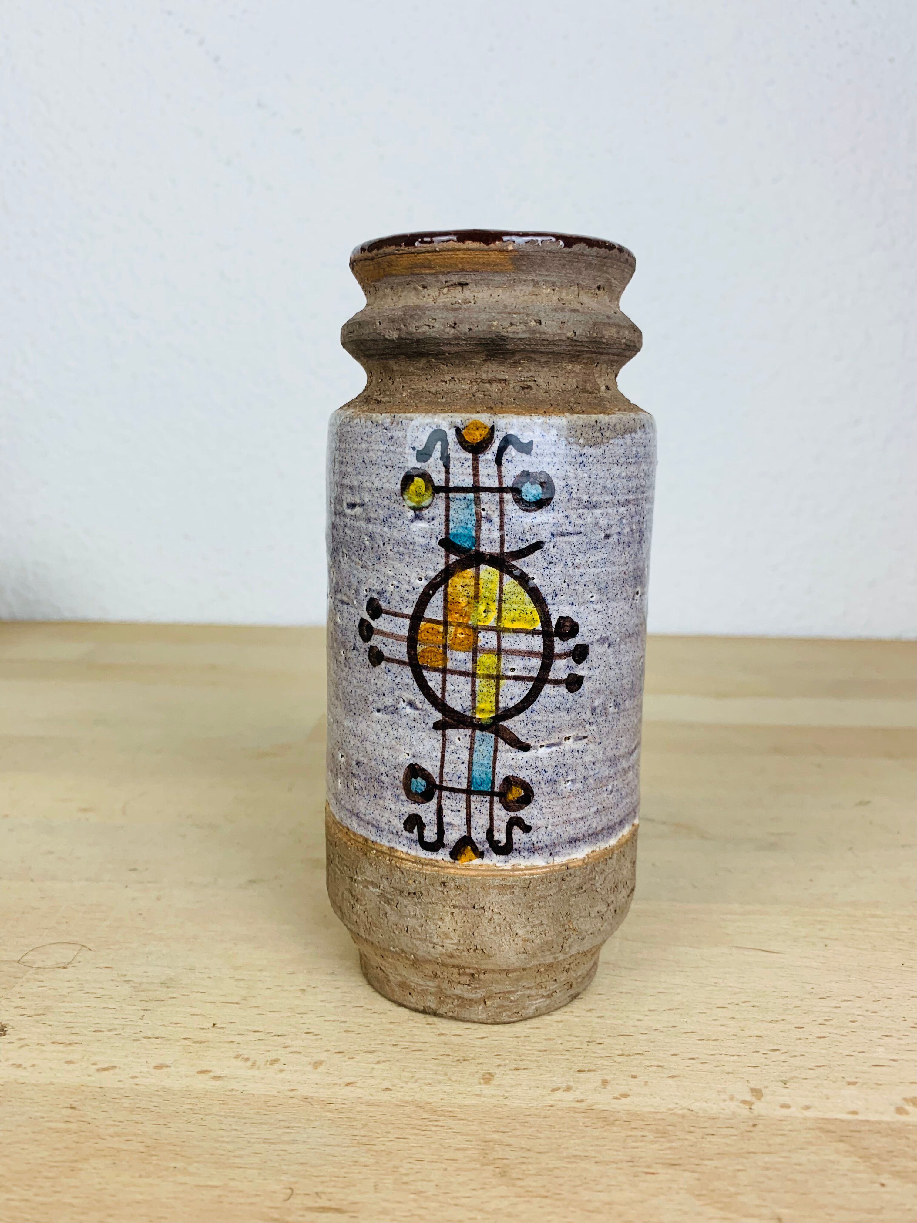 Italian roller vase, ceramic 50s