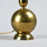 Pair of table lamps in gilded brass, created by Mathias, France, circa 1970.