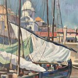 Signed port landscape