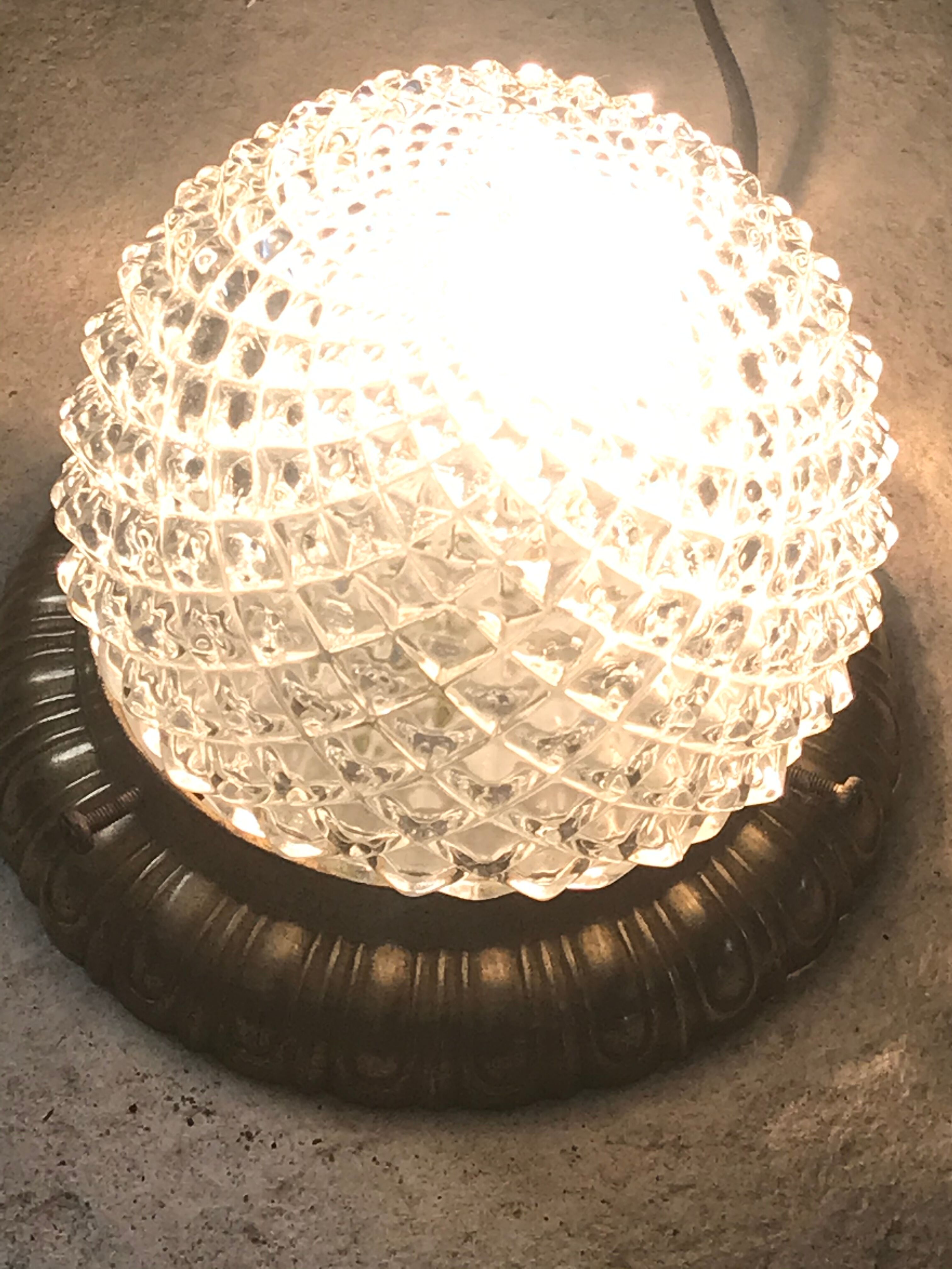 Vintage glass and brass ceiling