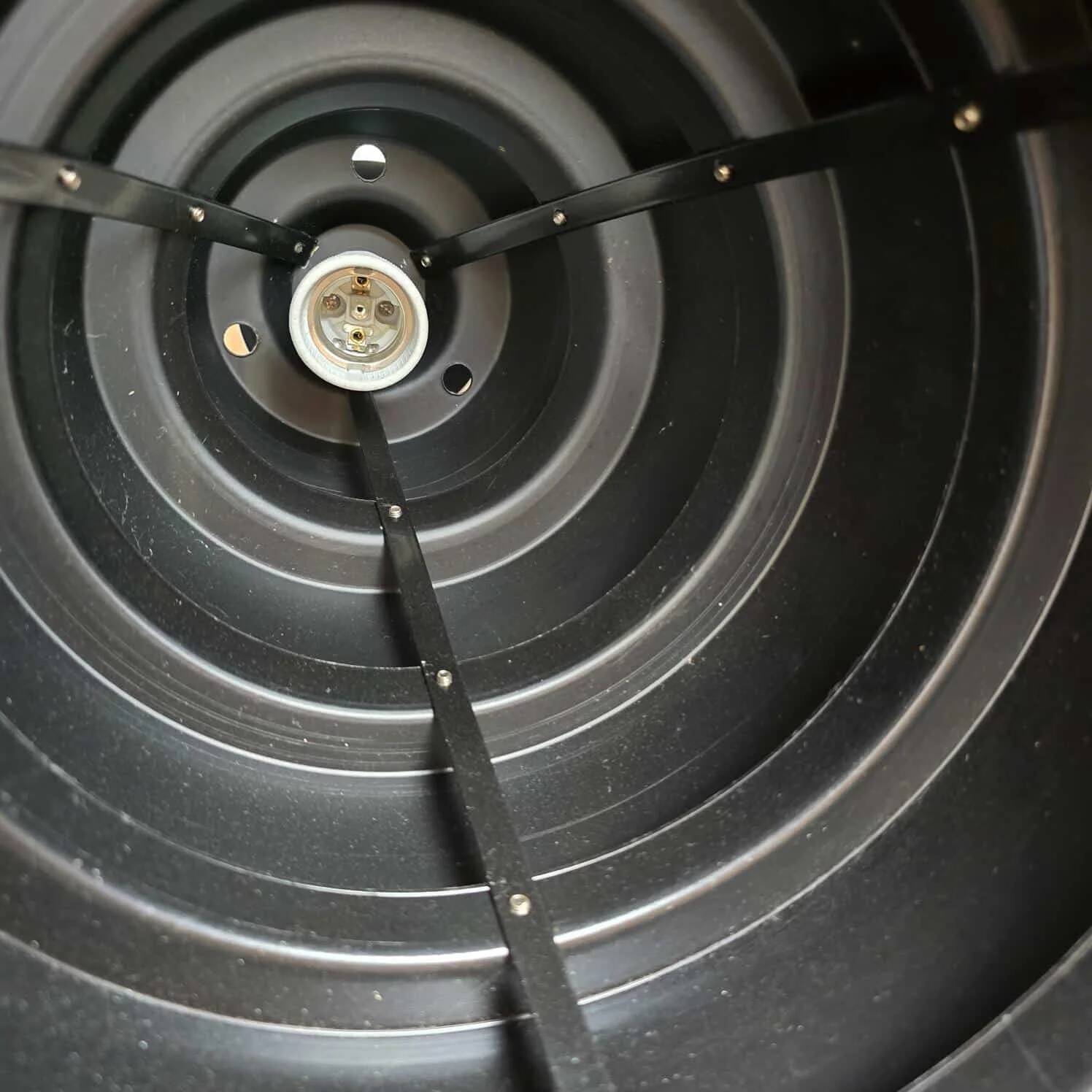 Suspension vintage brushed aluminium concentric – Space Age design from the 70s