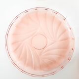 Vintage pink glass dish ART DECO style 1950
