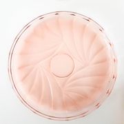 Plat vintage en verre rose style ART DECO 1950