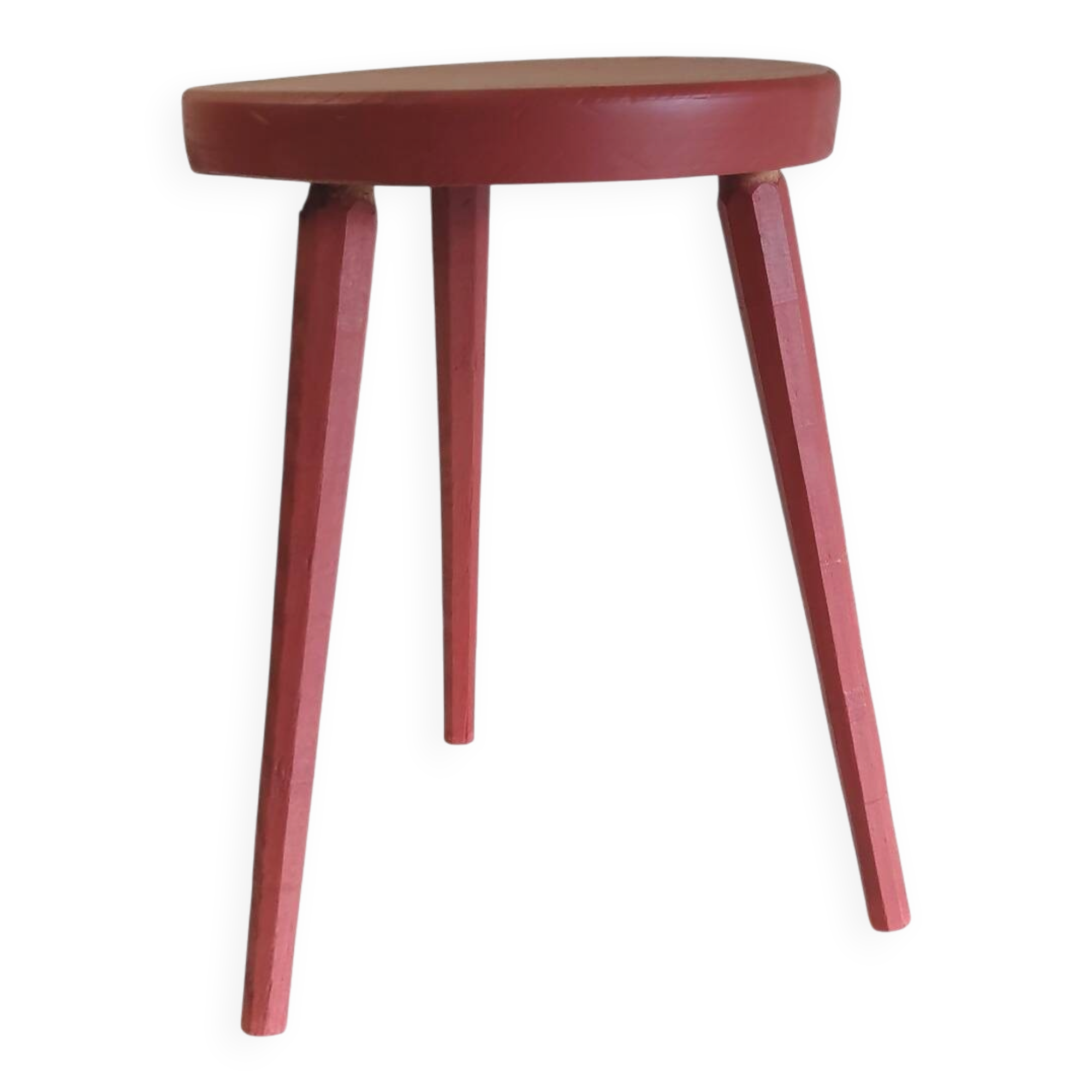 Tripod stool in solid oak - mid 20th century