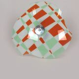 Mid-Century Czech Glass Pendant Lamps with Colorful Decor, 1970s, Set of 6