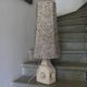 Large sculpted stone lamp, in the style of Albert Tormos, 1970s.