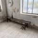 Dark patinated 1900 bench 220cm