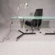 Table tripode italienne / plateau en verre mat / Gabriel Teixidós