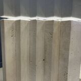 Vintage travertine Carlo Scarpa style dining table, 1970s