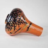 Lacquered vase with Japanese floral motifs, circa 1970