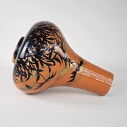 Lacquered vase with Japanese floral motifs, circa 1970