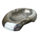 Brutalist ashtray by Art3, solid aluminium, Spain, 1970s