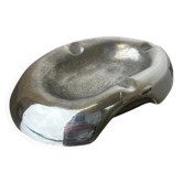 Brutalist ashtray by Art3, solid aluminium, Spain, 1970s