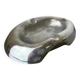 Brutalist ashtray by Art3, solid aluminium, Spain, 1970s