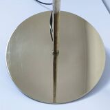 Articulated reading floor lamp in gold metal from the 90s