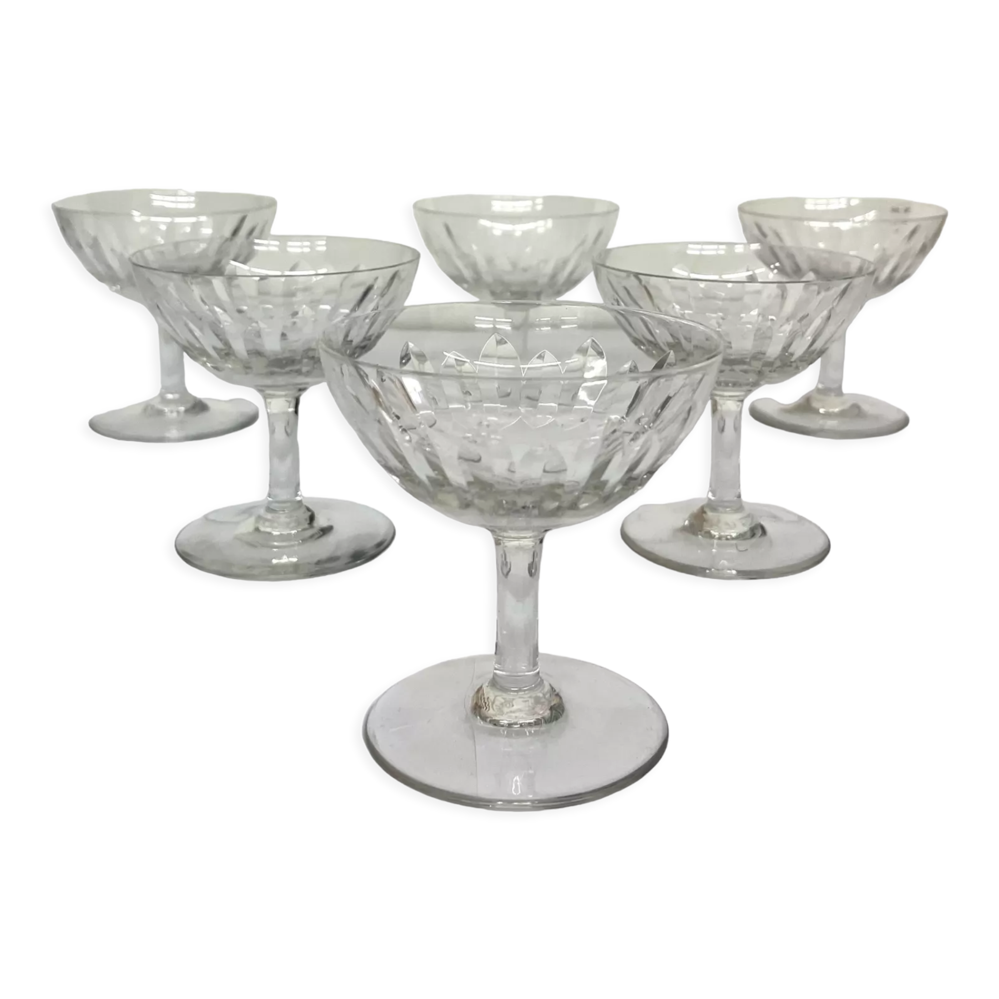 6 baccarat crystal champagne glass casino model